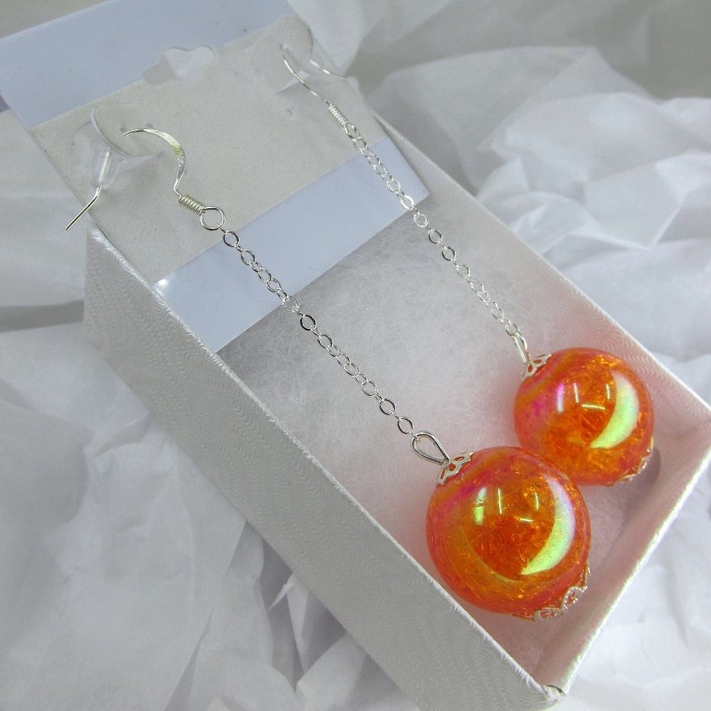 Silver Plated Fairy Ball Earrings